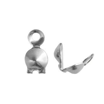 Quetschkalotten (4 mm) Altsilber (25 Stück)