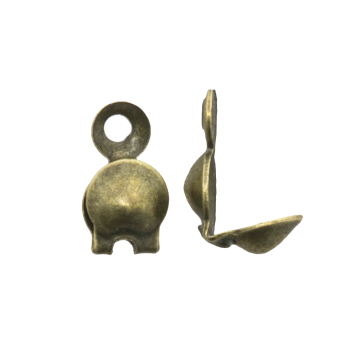 Quetschkalotten (8 x 4 mm) Bronze (25 Stück)