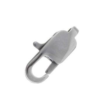 Edelstahl Karabinerverschluss (13 x 6 mm) Altsilber (5 Stück)