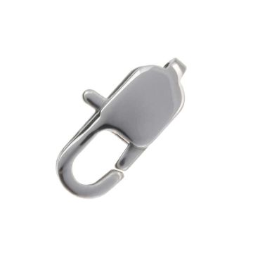 Edelstahl Karabinerverschluss (15 x 5 mm) Altsilber (5 Stück)