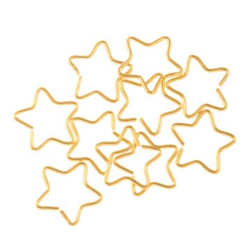 Edelstahl Biegeringe Stern (11.5 x 11 x 0.5 mm) Gold (10 Stück) 