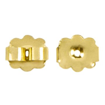 Edelstahl Ohrstecker Verschluss (5.5 x 6.5 x 3 mm) Gold (10 Stück)