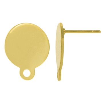 Edelstahl Ohrstecker (12.5 x 10 mm) Gold (4 Stück)