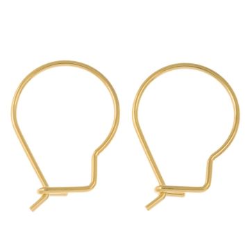 Edelstahl Ohrhänger (18 x 13 mm) Gold (10 Stück)