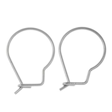 Edelstahl Ohrhänger (18 x 13 mm) Altsilber (10 Stück)