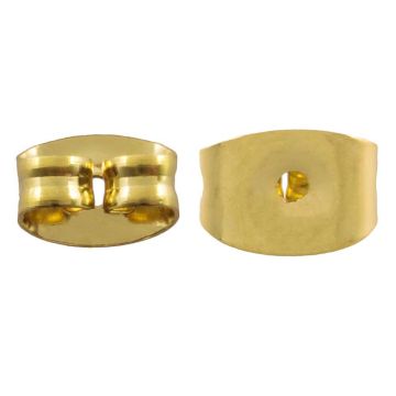 Edelstahl Ohrstecker Verschluss (4.5 x 6 x 3 mm) Gold (6 Stück)