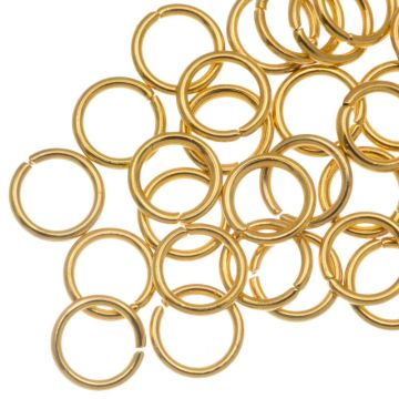 Edelstahl Biegeringe (6 x 0.8 mm) Gold - PVD Vacuum Plated (25 Stück) 