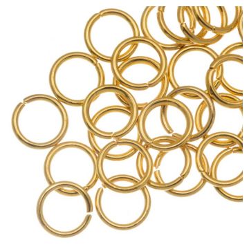 Edelstahl Biegeringe (10 x 1mm) Gold (25 Stück) 