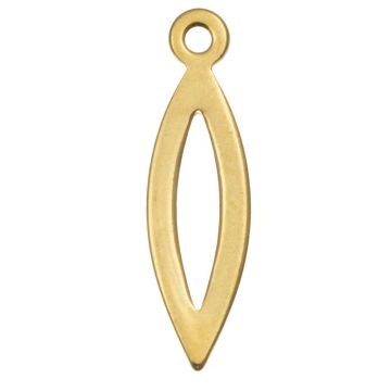 Edelstahl Charm Auge (19.5 x 5.5 x 0.8 mm) Gold (25 Stück)