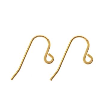 Edelstahl Ohrhänger (22 x 12.5 mm) Gold (10 Stück)