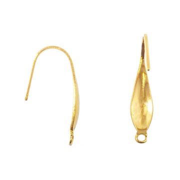 Edelstahl Ohrhänger (21 x 4.5 mm) Gold (10 Stück)