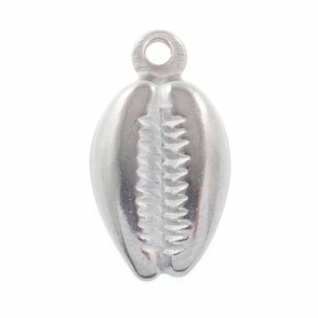 Charm Kauri Muschel (18.5 x 10.5 x 3.5 mm) Altsilber (2 Stück)