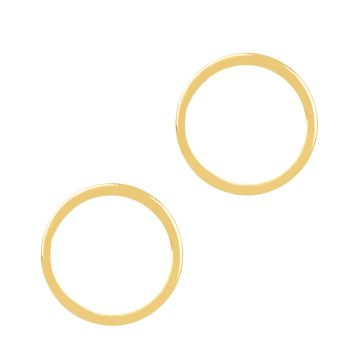 Geschlossene Edelstahl Ringe (Außenmaß 25 mm, Innenmaß 23 mm) Gold (5 Stück)