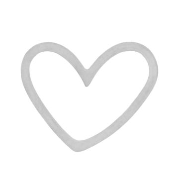 Edelstahl Schmuckverbinder Herz (10.5 x 13 x 1 mm) Altsilber (2 Stück)