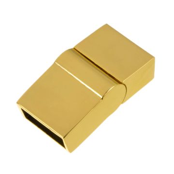 Edelstahl Magnetverschluss Matt (Innenmaß 10 x 4 mm) Gold (1 Stück)