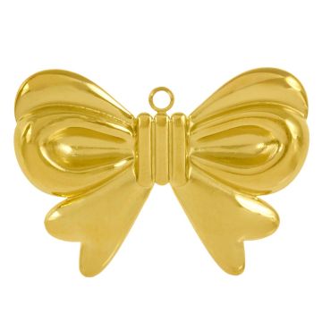 Edelstahl Pendant Fliege (27.5 x 20 x 3 mm) Gold (1 Stück)