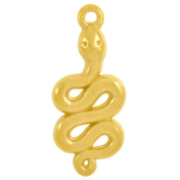 Edelstahl Charm Schlangen (29 x 13.5 x 2.8 mm) Gold (2 Stück)
