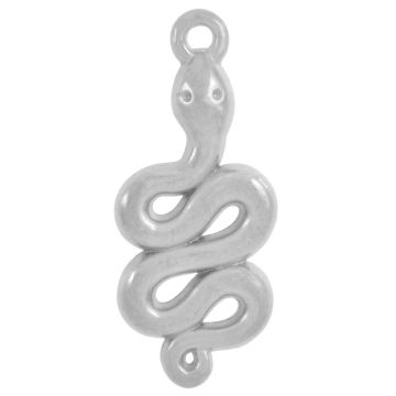 Edelstahl Charm Schlangen (29 x 13.5 x 2.8 mm) Altsilber (2 Stück)