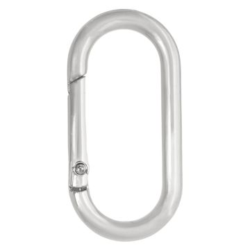 Karabiner Ovale (50 x 24.5 mm) Altsilber (1 Stück)