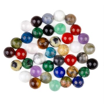 Cabochon Naturstein-Mix Set (4 mm) 40 Stück