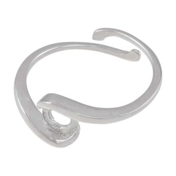 Sterlingsilber Ring Cabochon Fassung (4 mm) Silver (1 Stück)