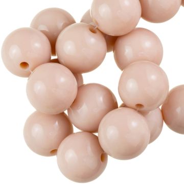 Acrylperlen (16 mm) Pink Nude (25 Stück)