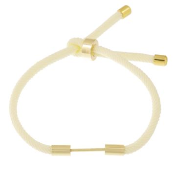 Armband DIY - Geflochtene Nylonkordel Verstellbar (23cm) Creamy White  (1 Stück)