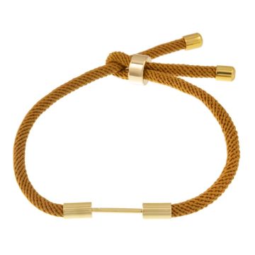 Armband DIY - Geflochtene Nylonkordel Verstellbar (23cm) Caramel (1 Stück)