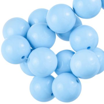 Acrylperlen (16 mm) Light Sky Blue (25 Stück)