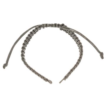 Armband DIY - Geflochtene Nylonkordel Verstellbar (15 cm) Grey (1 Stück)