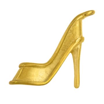 Edelstahl Charm Hochhackiger Schuh (13.5 x 16 x 3.5 mm) Gold (2 Stück)