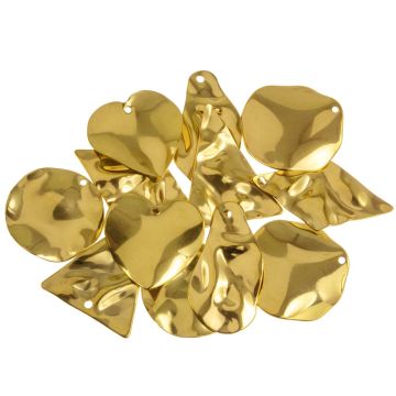 Edelstahl Charm Mischung (21.5 - 32.5 x 17 - 24 x 0.5 - 1 mm) Gold (30 Stück)
