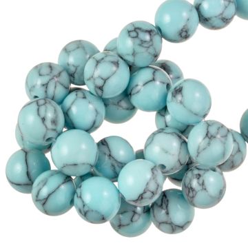 Türkis Stein Perlen (8 mm) Ice Blue (48 Stück)