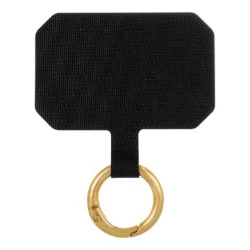 Befestigungsplatte Telefonkabel mit Ring (Black - Gold) 1 Stück