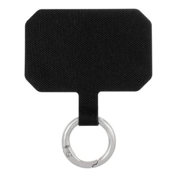 Befestigungsplatte Telefonkabel mit Ring (Black - Altsilber) 1 Stück