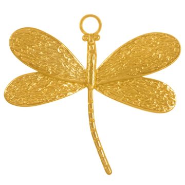 Edelstahl Pendant Libelle (41 x 44 x 2.5 mm) 18K Gold Ion Plated (1 Stück)