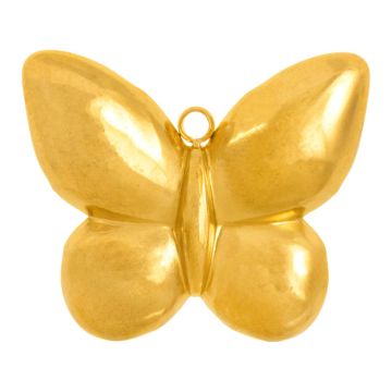 Edelstahl Pendant Schmetterling (27 x 23 x 3 mm) 18K Gold Plated (1 Stück)