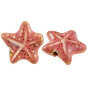 Keramikperlen Seestern (20 x 21 x 9 mm) Canyon Clay (3 Stück)