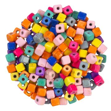 Türkis Stein Perlen Würfel (4.5 mm) Mix Color (75 Stück)