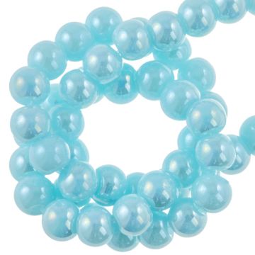 Galvanisierte Glasperlen (4 mm) Light Blue AB (98 Stück)
