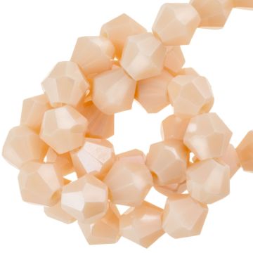Galvanisierte Facettperlen Opak Bicone (6 mm) Peach Fuzz (45 Stück)