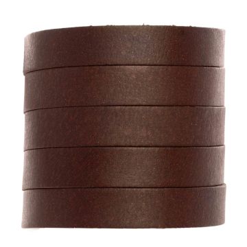 Lederband Breit (10 x 2 mm) Natural Red Dark Brown (1 Meter)