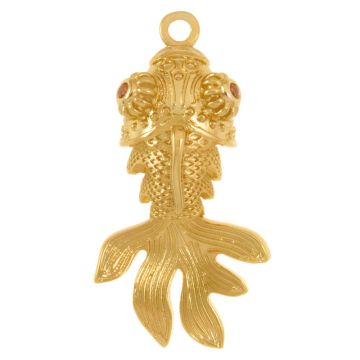 Pendant Fisch (28 x 15 x 11 mm) 18K Gold Plated (1 Stück)