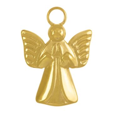 Edelstahl Charm Flügel (18 x 13 x 2 mm) Gold (1 Stück)