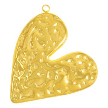 Edelstahl Pendant Herz (33 x 31 x 2 mm) Gold (1 Stück)