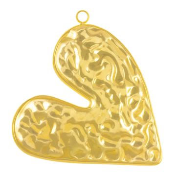 Edelstahl Pendant Herz (33 x 31 x 2 mm) Gold (1 Stück)