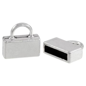 Endkappen (Innenmaß 10 x 2 mm) Altsilber (4 Stück)