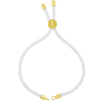 Armband DIY - Geflochtene Nylonkordel Verstellbar (22 cm) White (1 Stück)