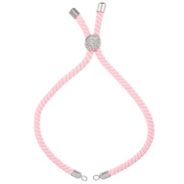 Armband DIY - Geflochtene Nylonkordel Verstellbar (22 cm) Pink (1 Stück)