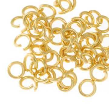 Edelstahl Biegeringe (10 x 1.2 mm) 24K Gold Plated (25  Stück) 